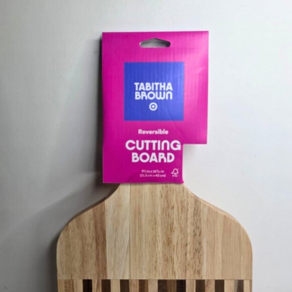 Tabitha Brown Cutting Board Target Afro Pick Shaped Wood With Handle - NEW - Picture 2 of 6